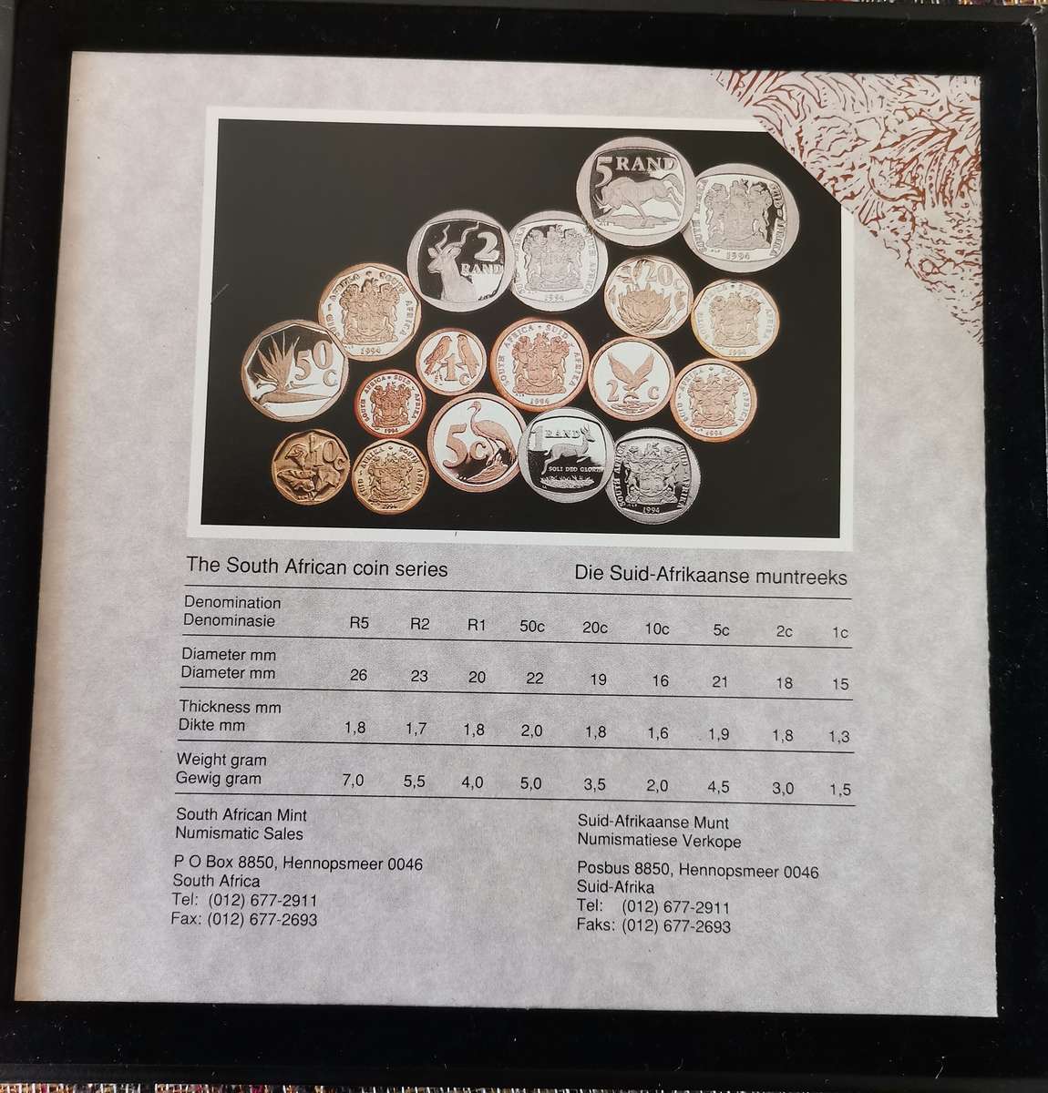 SA Mint 1994 Proof Coin Set