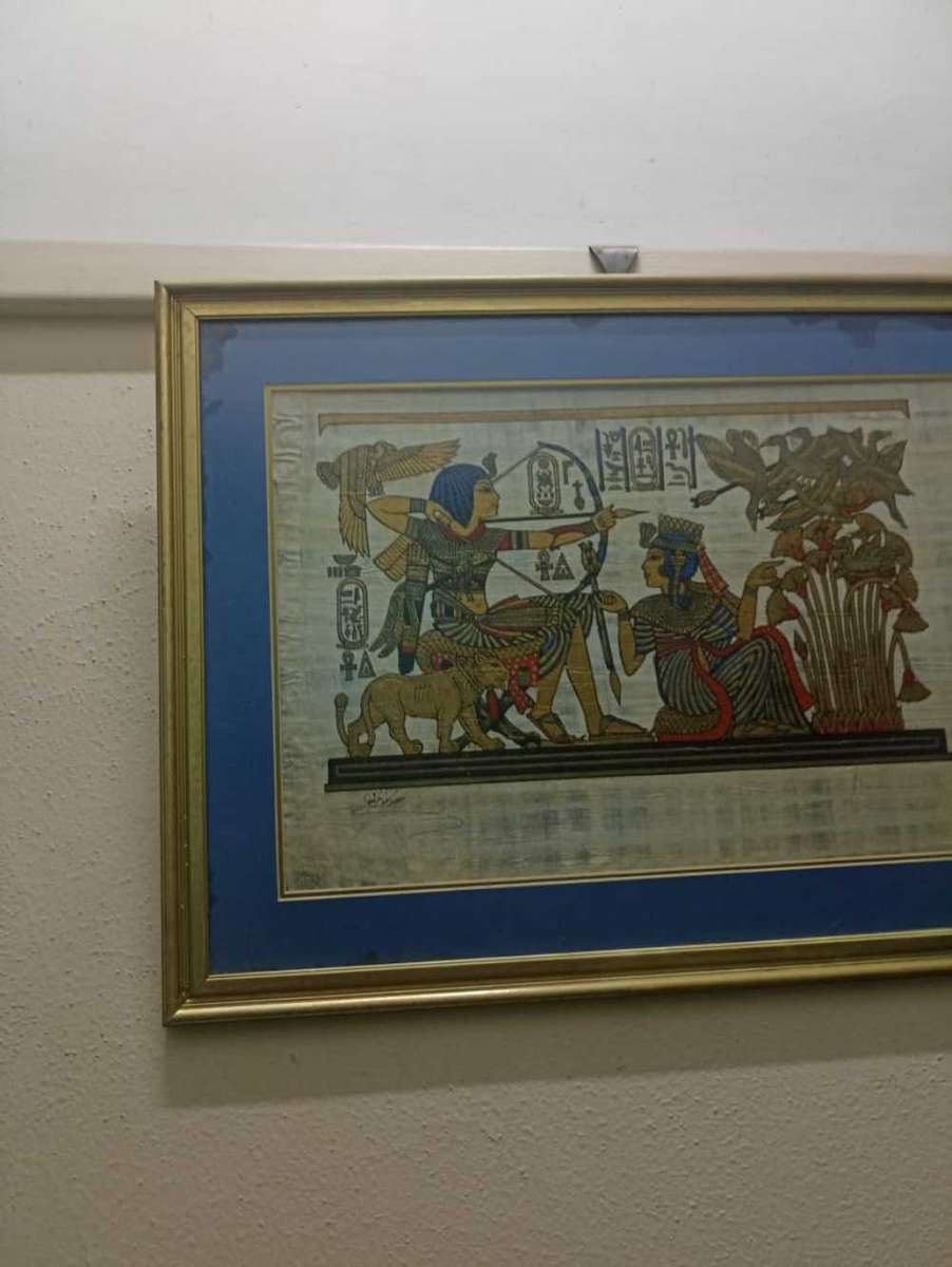 Papyrus Egyptian Pharaoh Queen Archery Arrow and bow