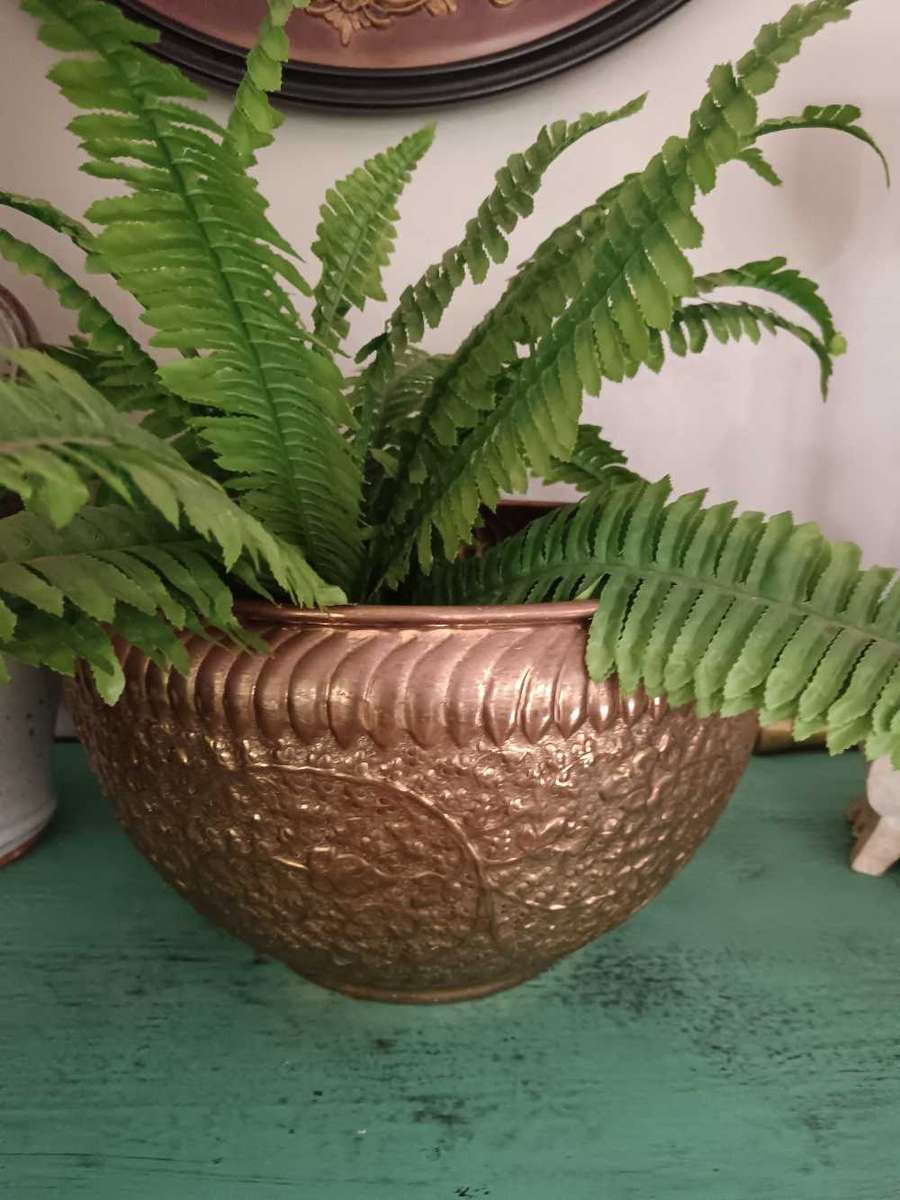 Large Brass Jardinier