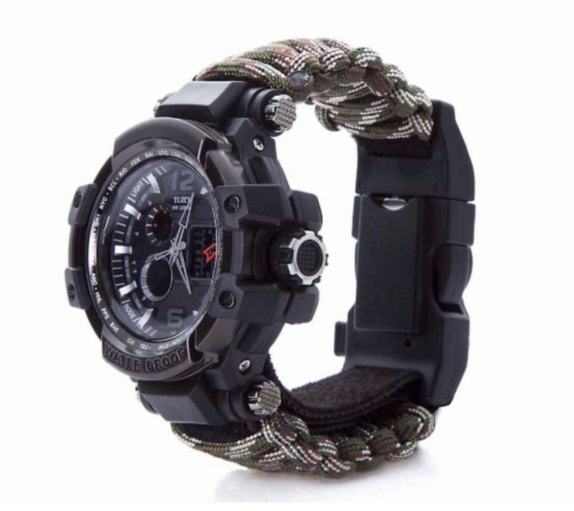 G3 Men Outdoor Survival Military Watch Fashion Multifunctional Compass Waterproof LED Quartz