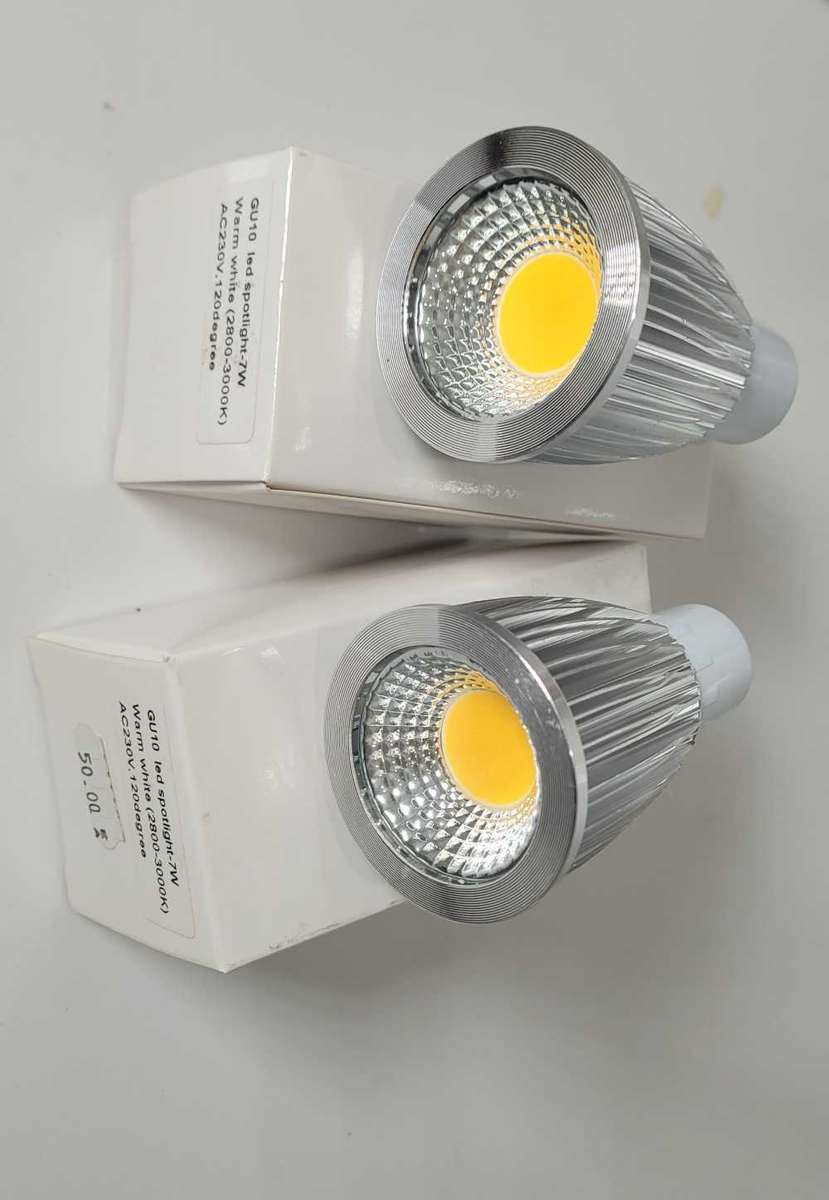 High Quality AC/DC 12v  GU10 Spot Light Bulbs, 7w  (Bid Per Piece)