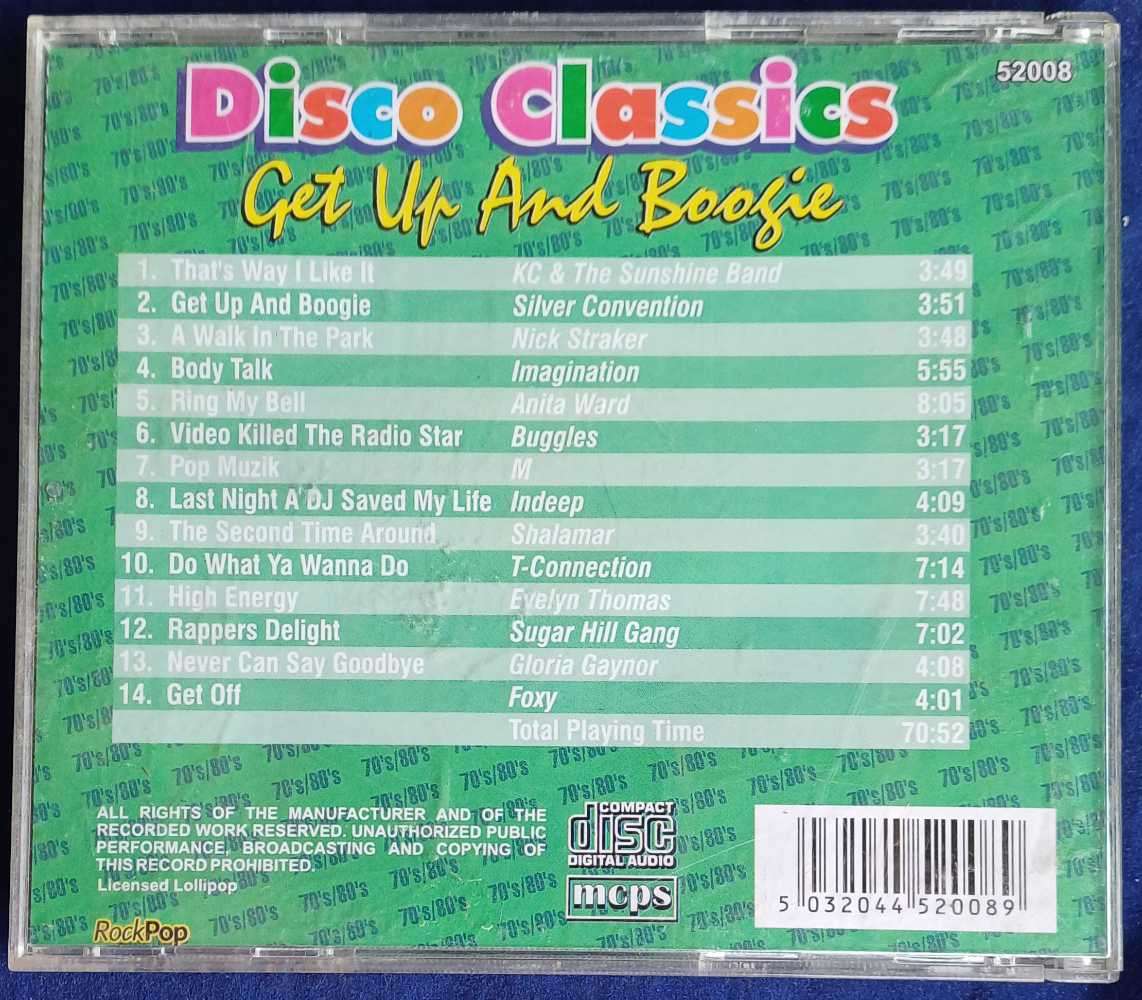 Disco classics - Get up and boogie cd