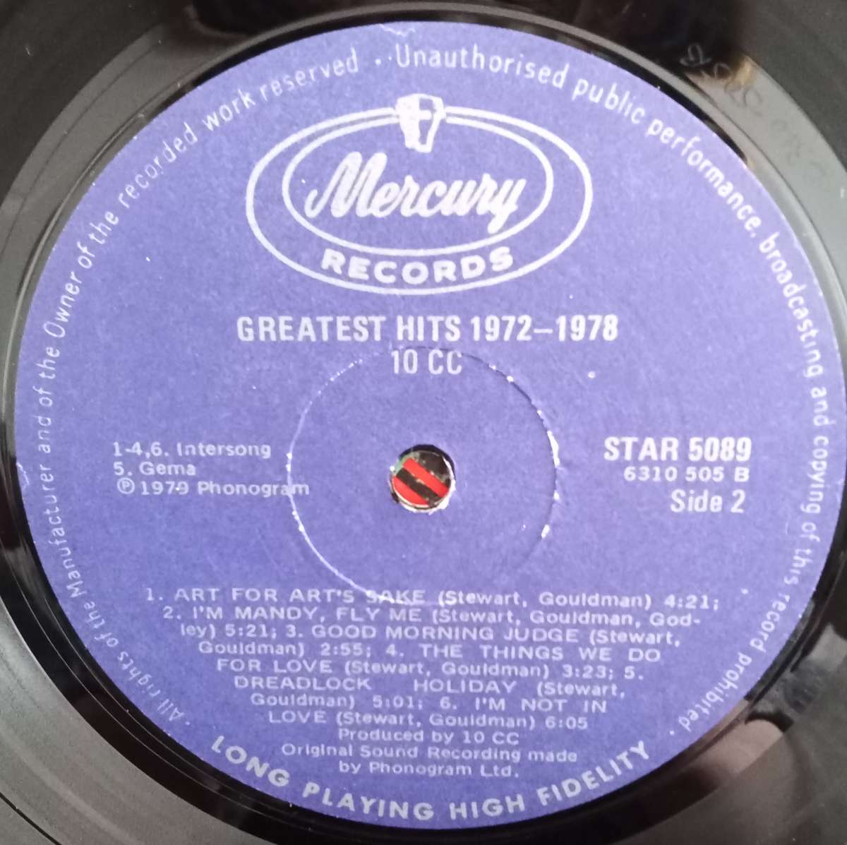 10CC - GREATEST HITS 1972-1978 LP VINYL RECORD