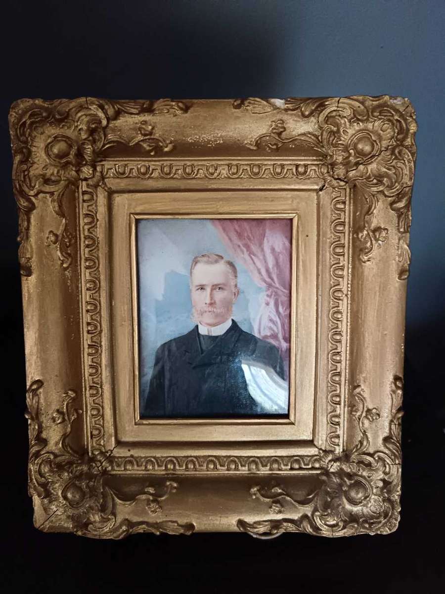 Ornately Framed Minature Painting of Period Gentleman - For Jaques 2069 Only