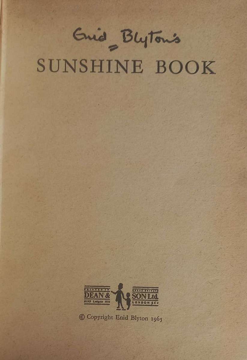 Sunshine book by Enid Blyton