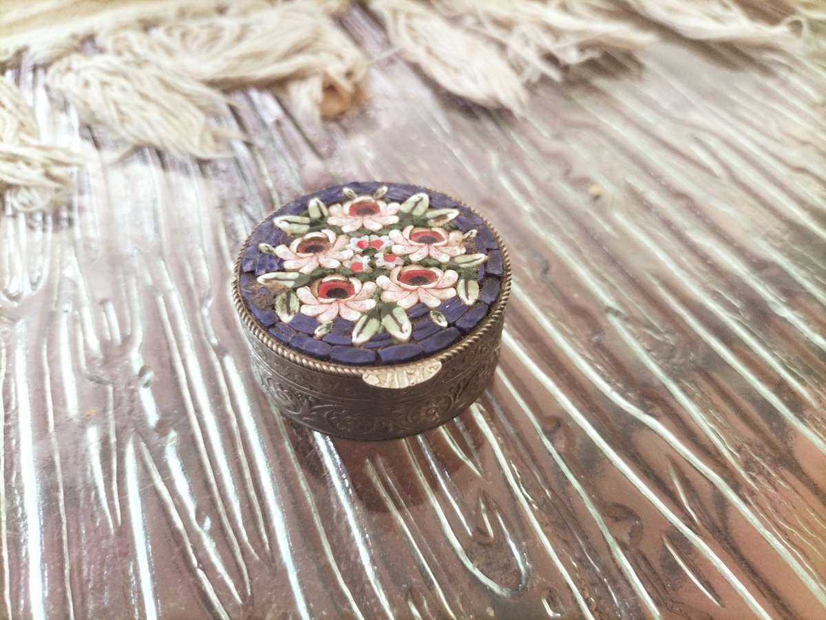 Micro Mosaic Florentine Pill Box