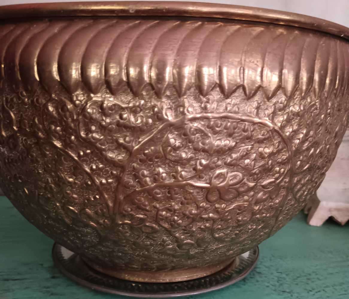 Large Brass Jardinier