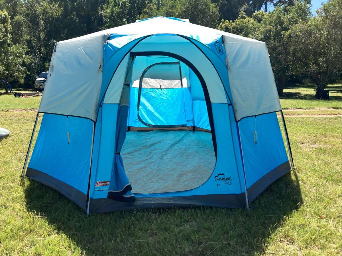 Coleman Octagon 98 Tent with half flysheet