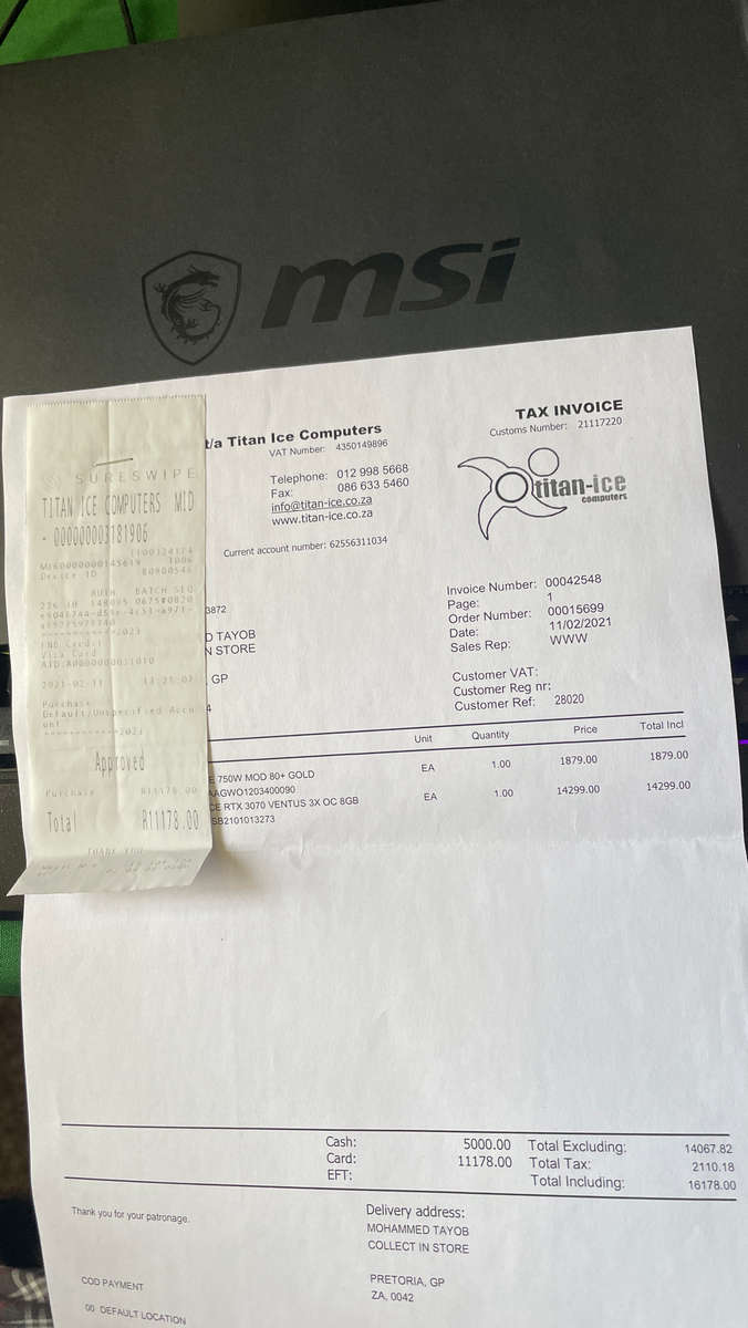 MSI RTX 3070 Ventus 3x OC Edition