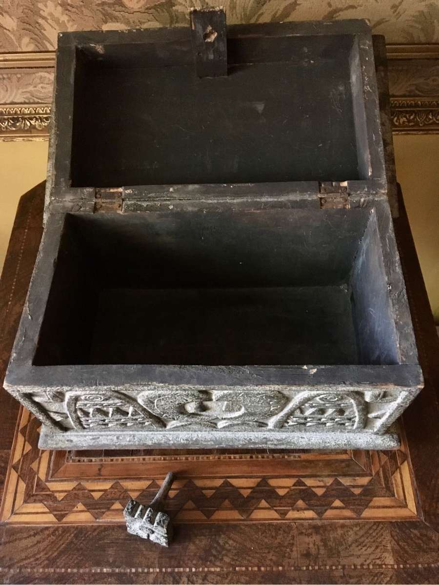 Vintage carved chest or jewellery box