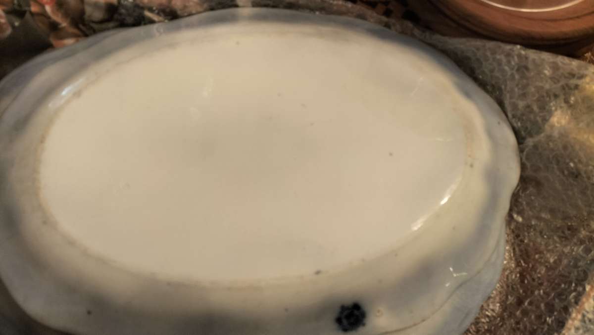 Keele Flow Blue Medium Size Platter by Grindley