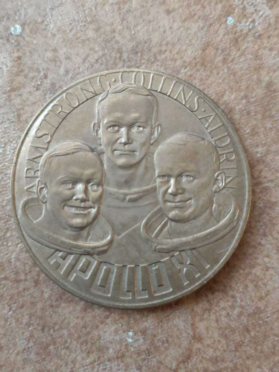 1969 Apollo XI Medal, Very Rare 39mm