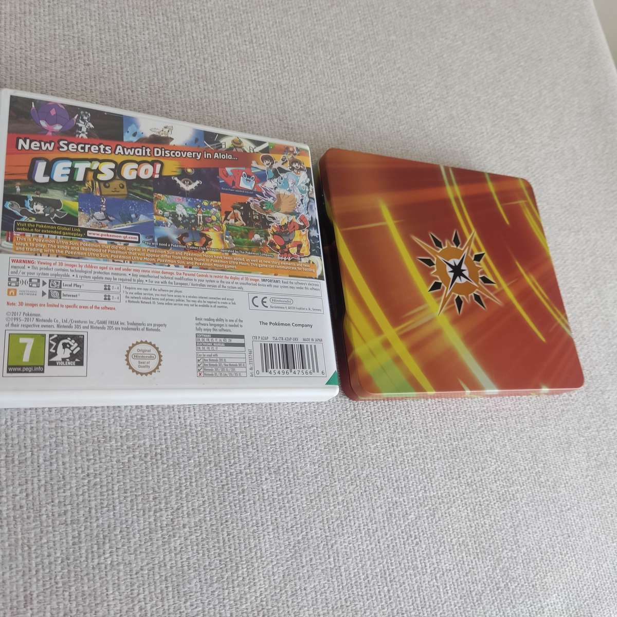 Pokémon Ultra Sun Nintendo 3ds plus steelbook