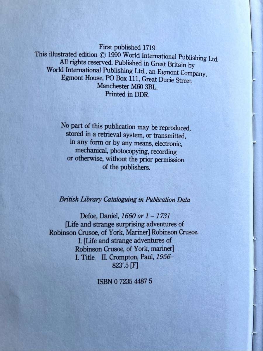 Robinson Crusoe - Daniel Defoe - unabridged (1990)