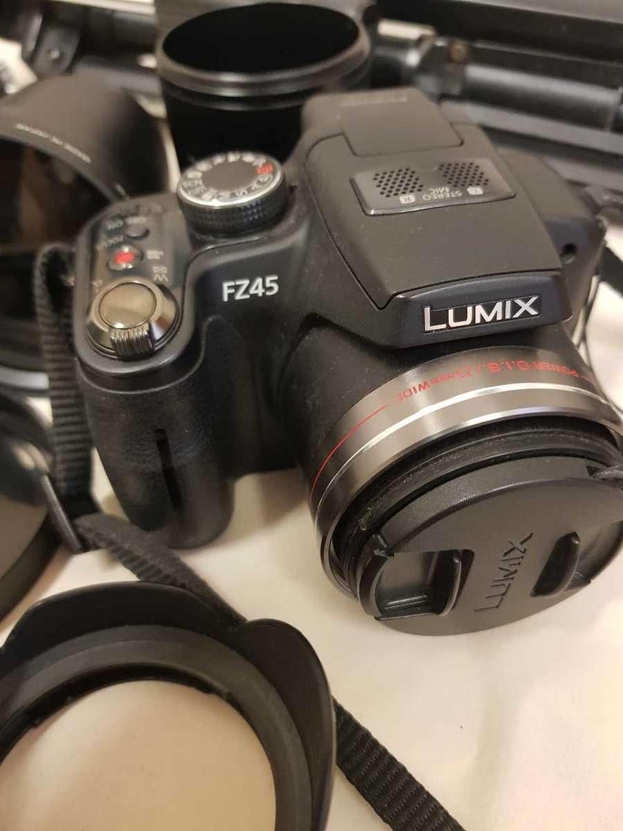 Panasonic Lumix FZ 45. x24 zoom camera with additional 2.2 x zoom lens