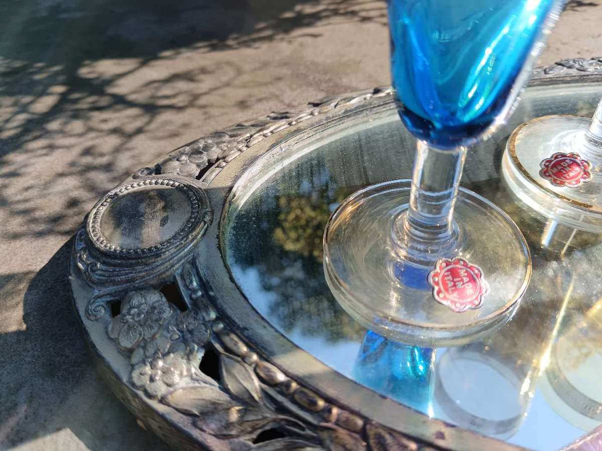 Set of Colored Italian Flute Glasses