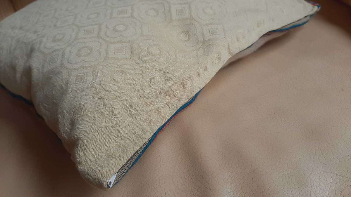 Funky vintage tapestry cushion