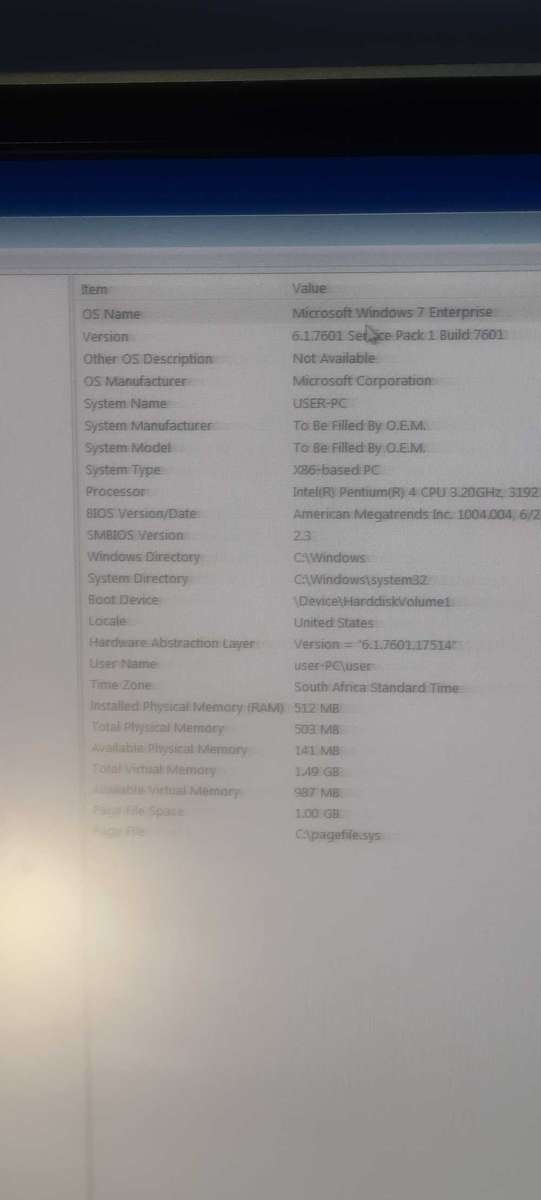 Pentium 4 Asus windows 7 pc