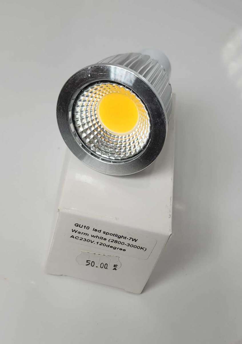 High Quality AC/DC 12v  GU10 Spot Light Bulbs, 7w  (Bid Per Piece)