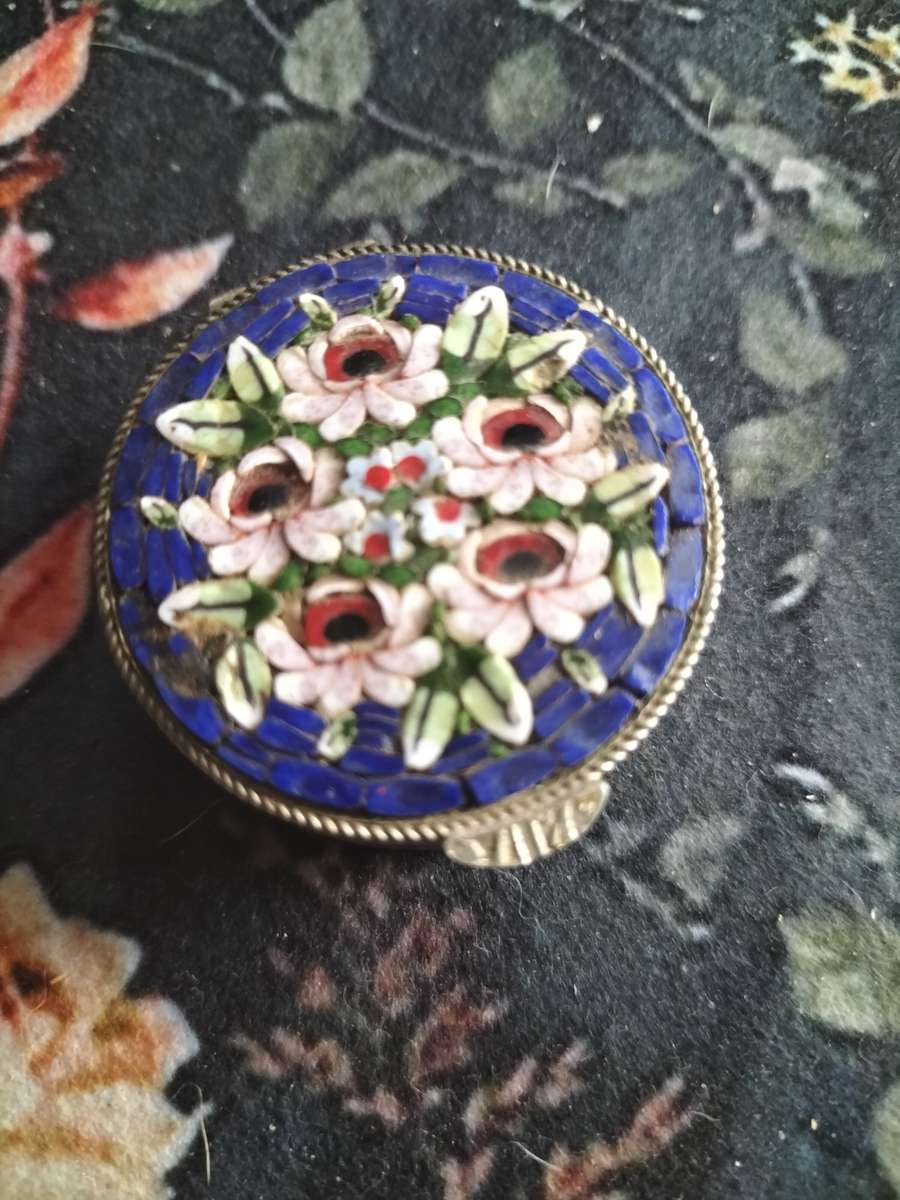 Micro Mosaic Florentine Pill Box