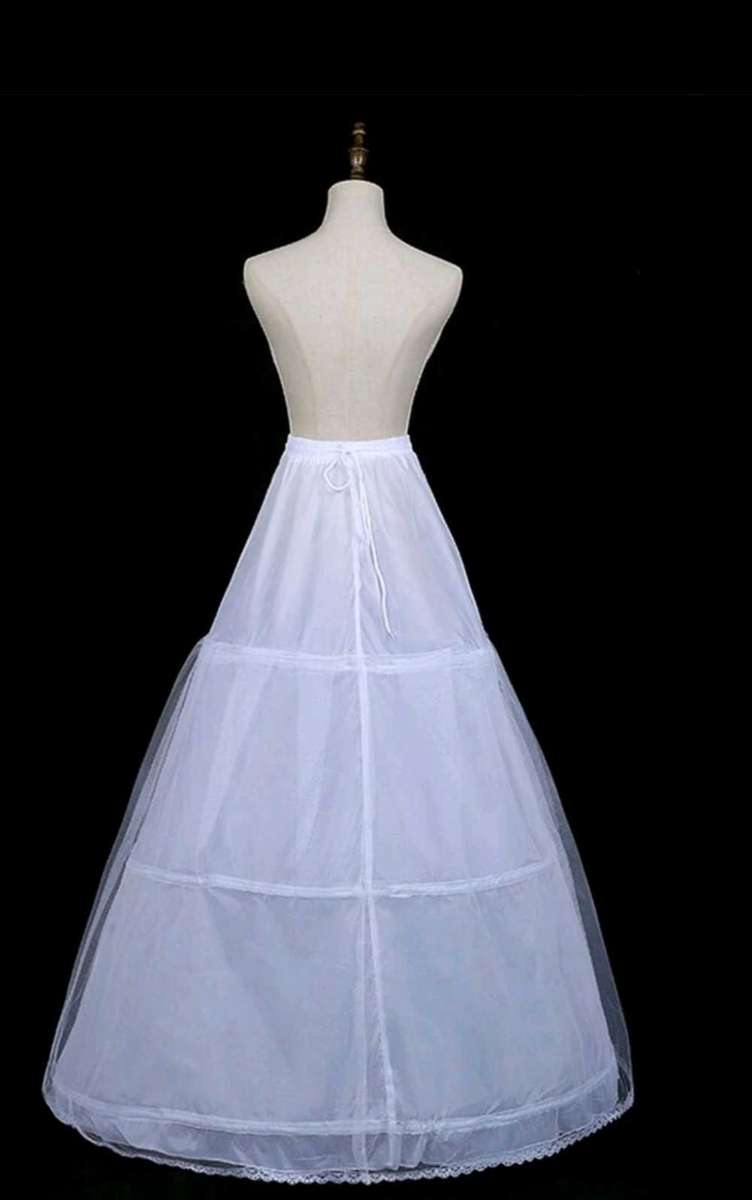 wedding dress petticoat 3 hoops