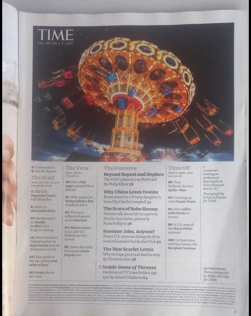 Time magazine July 10/July 17 2017
