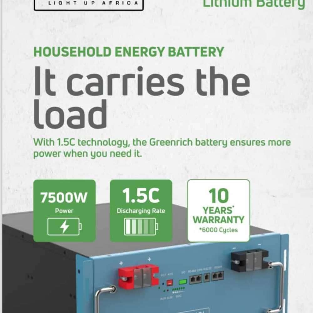 Greenrich Solar Lithium Battery UP-5000 5kw (7.5kw output)