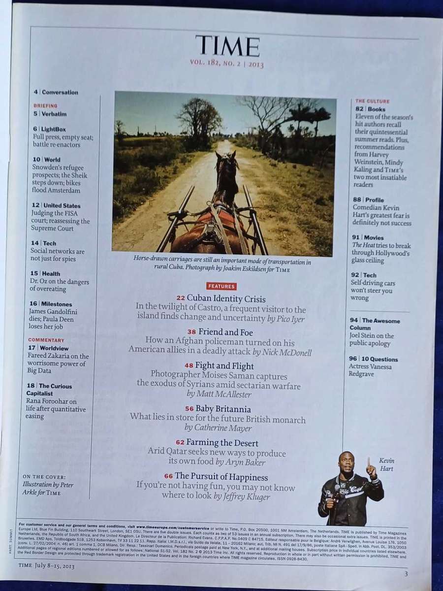 Time magazine July 8/July 15, 2013