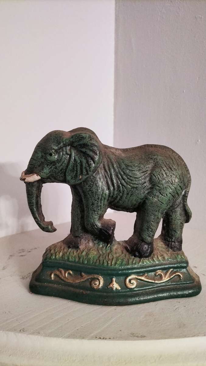 Cast Iron Elephant Door Stop