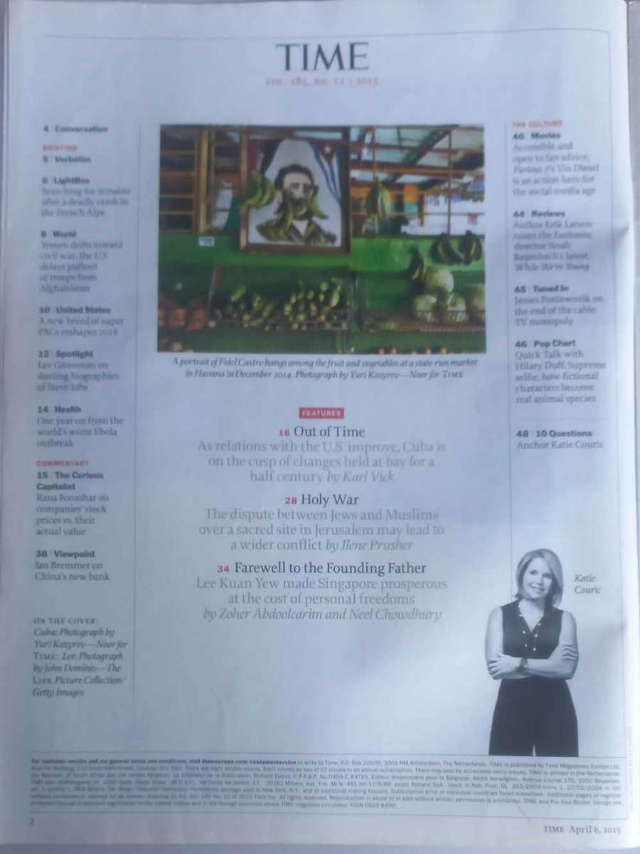 Time magazine April 6, 2015