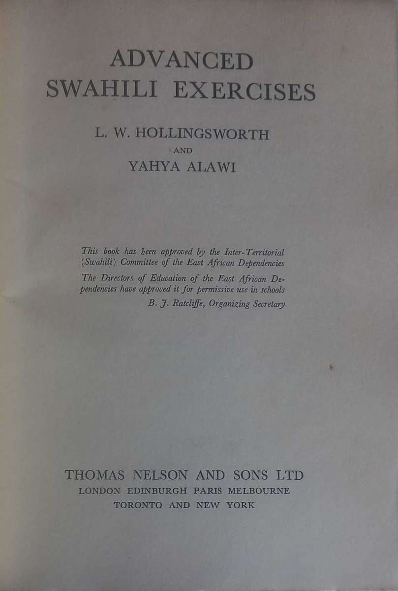 Advanced Swahili exercises