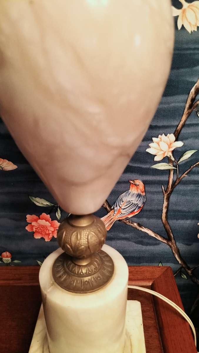 Pair of Marble And Brass Table Lamps