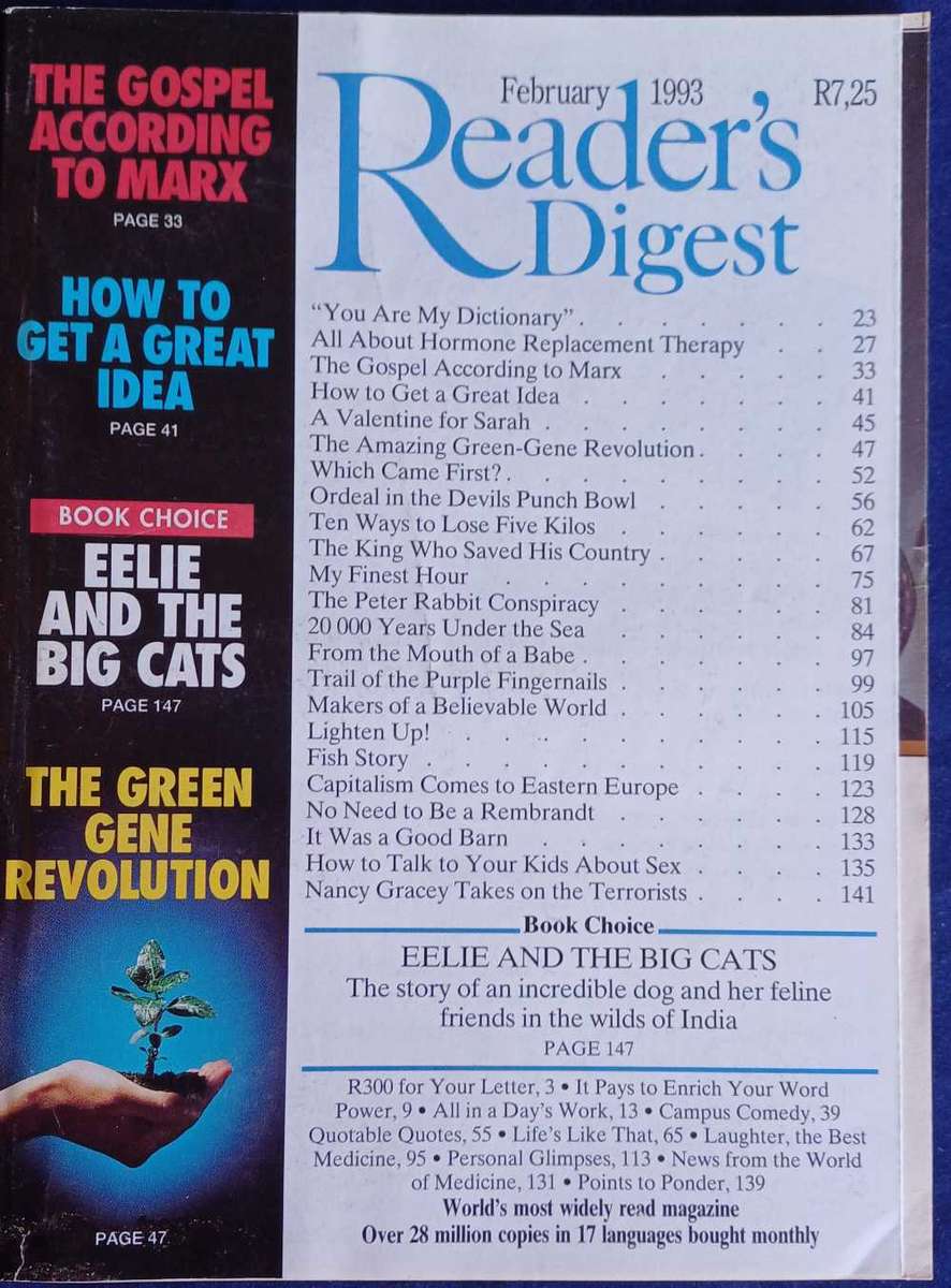 Reader's digest magazine February 1993