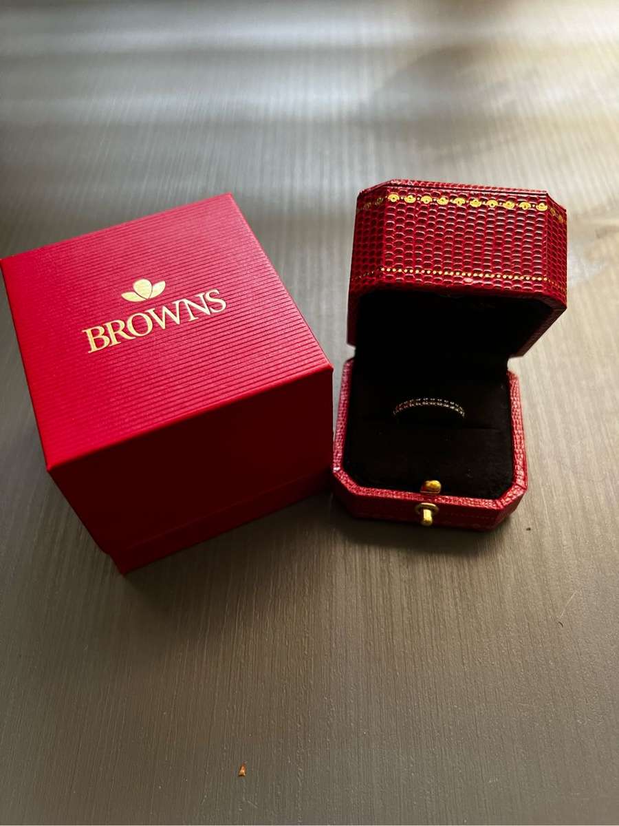 18ct Browns Black Diamond Ring