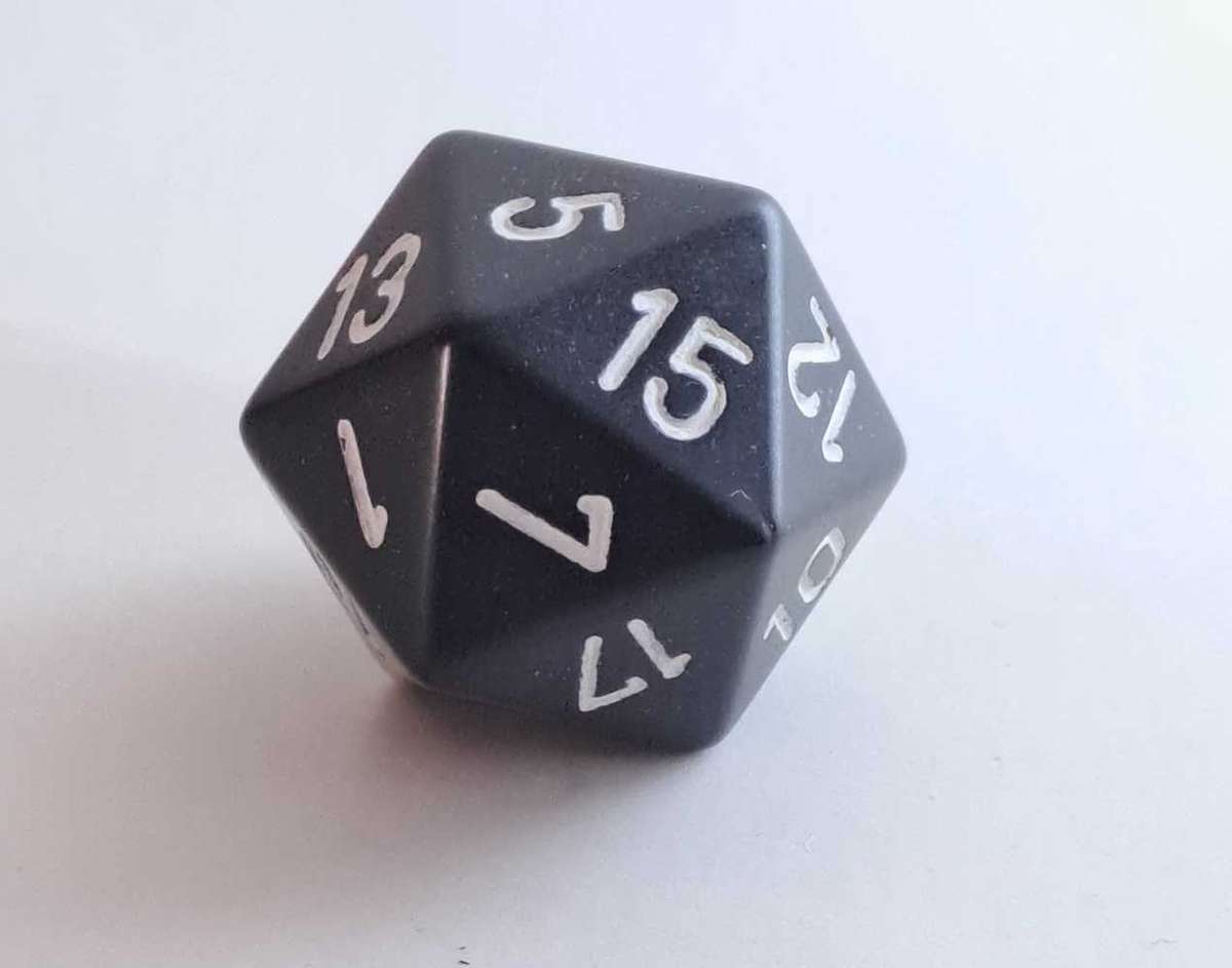 Dice collection of all colours and sizes. Some very unique pieces in wood, metal, and ceramic.