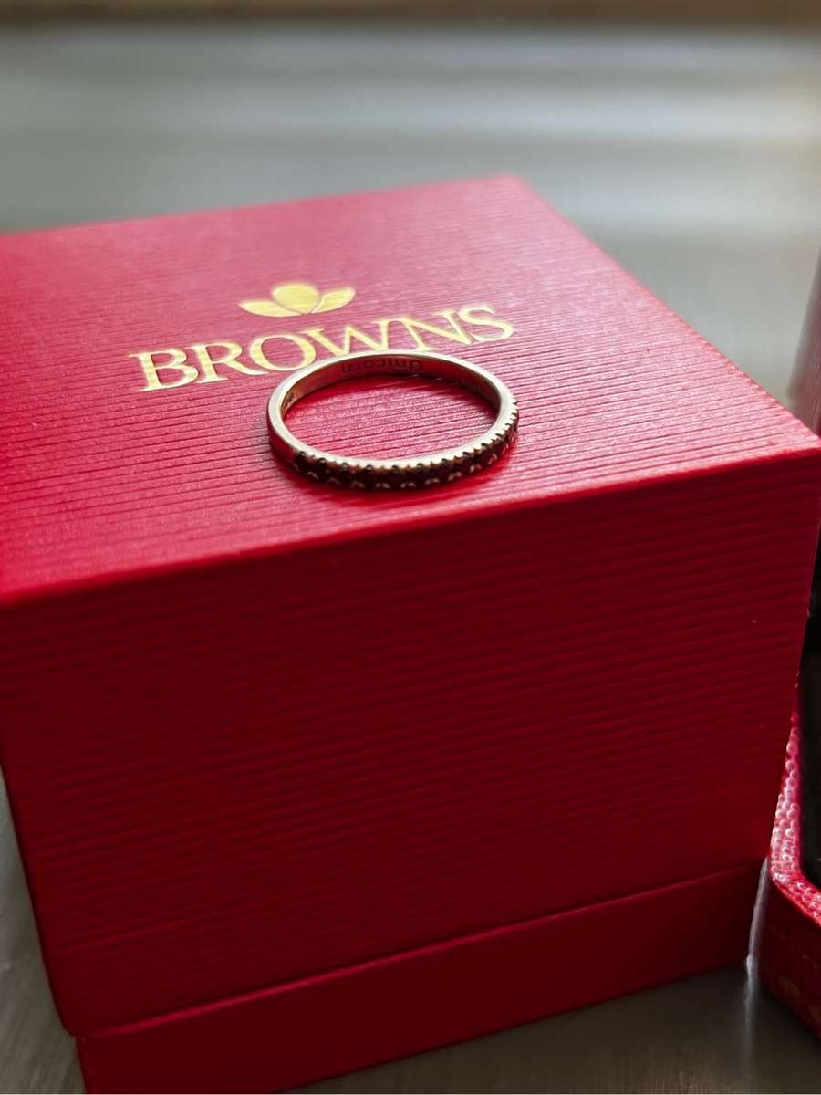18ct Browns Black Diamond Ring