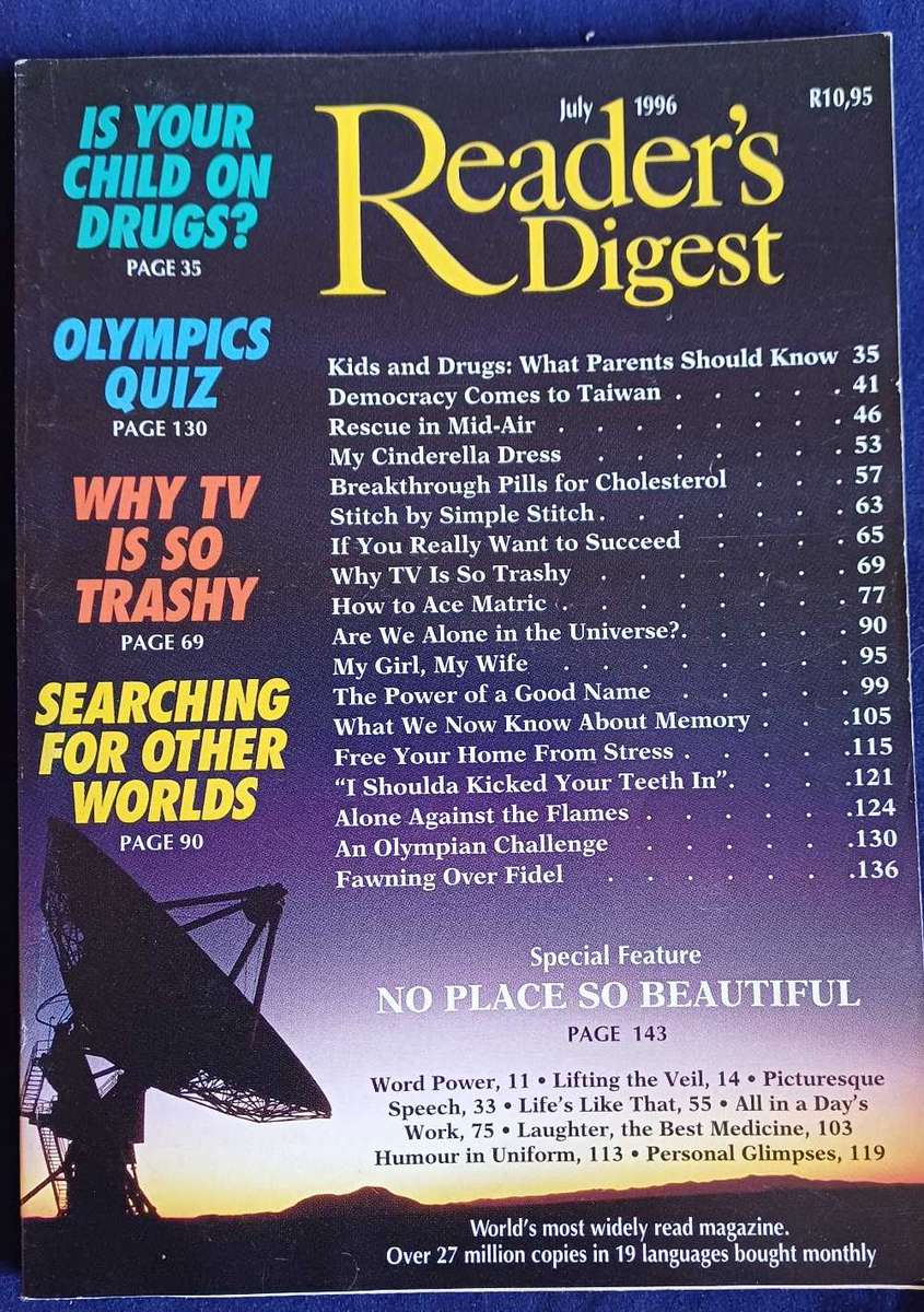Reader's digest magazine July 1996