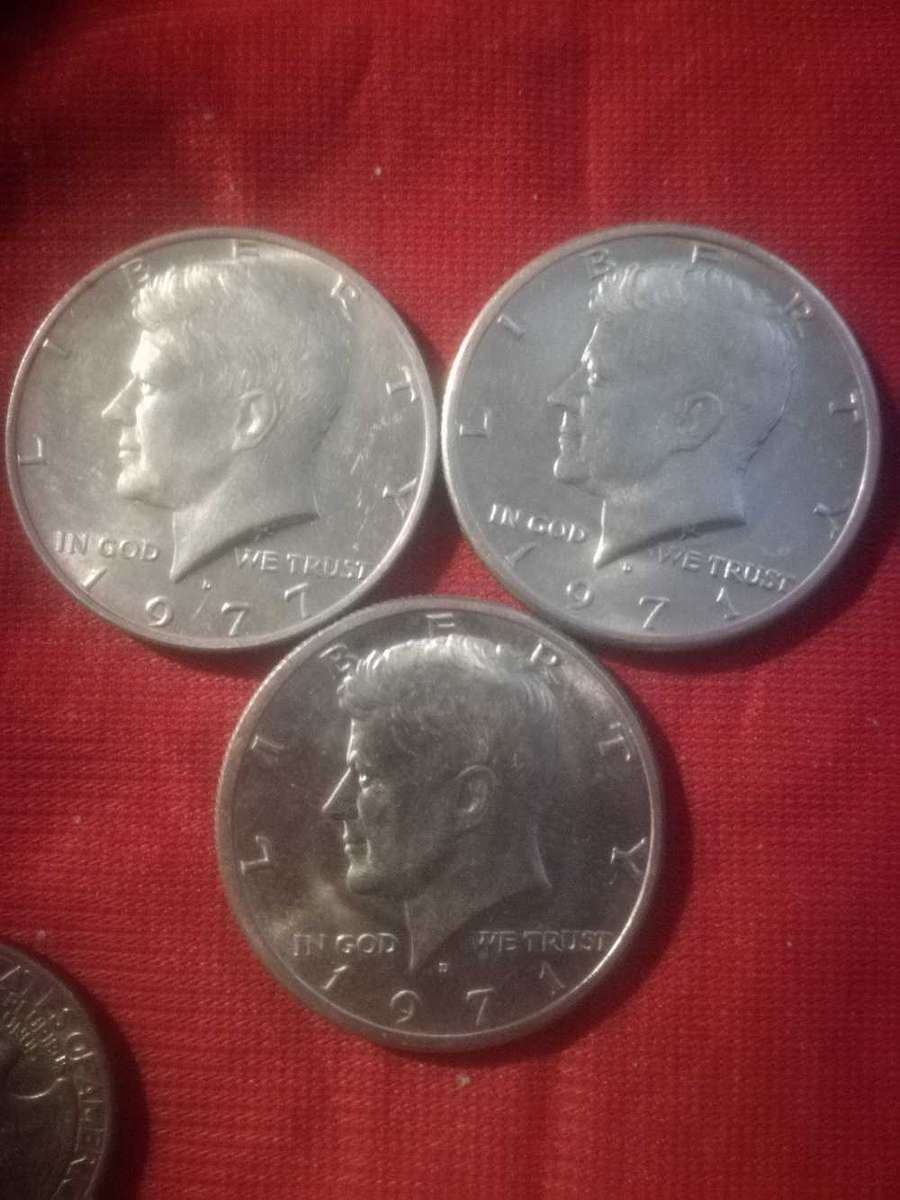 1971 usa half dollar x 3