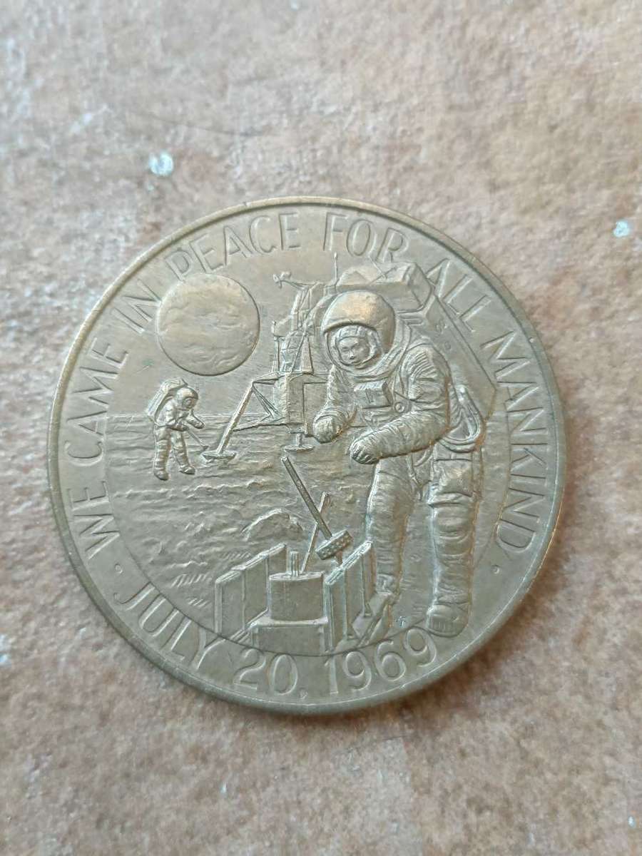 1969 Apollo XI Medal, Very Rare 39mm