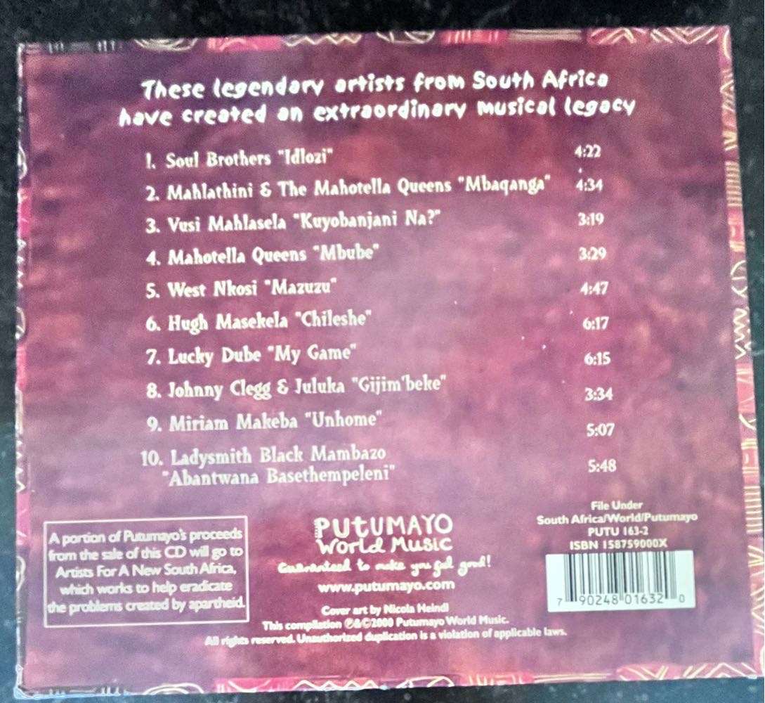 Putumayo presents: South African Legends PUTU 163-2 and 1588759000X