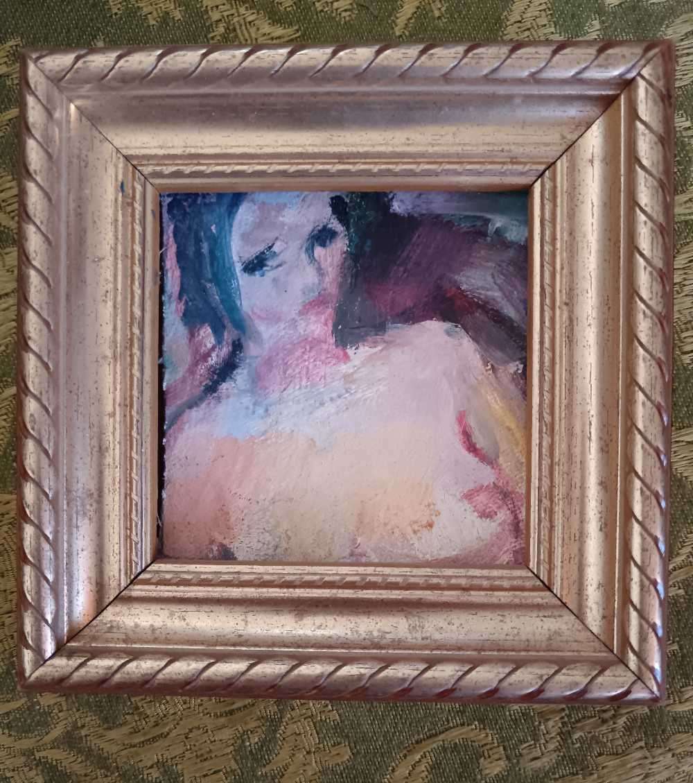 Framed Minature Nude Painting