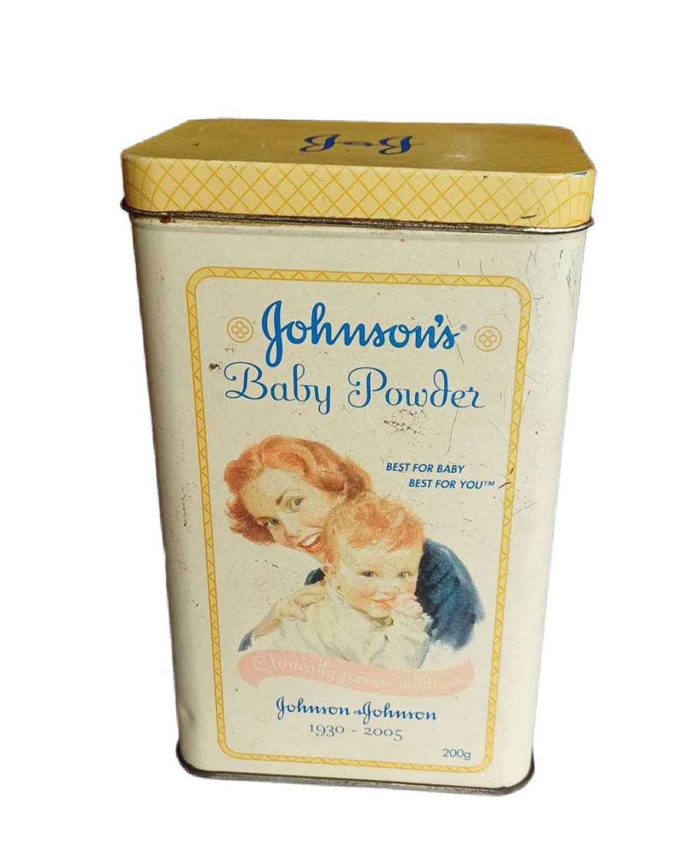 Johnson`s baby powder tin