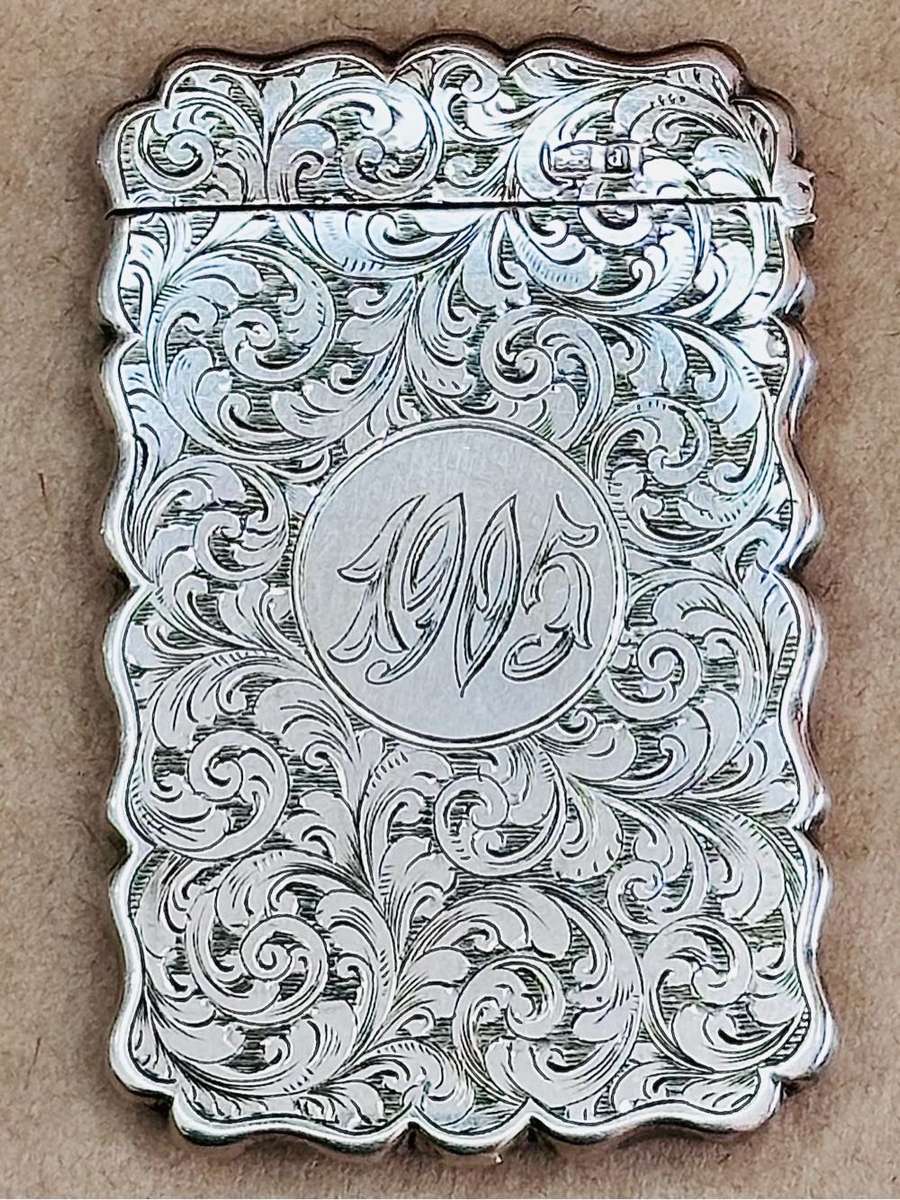 Antique Sterling Silver Card Case circa 1903
