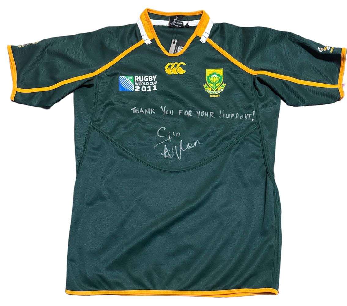 Springbok Rugby Jersey Signed Gio Aplon