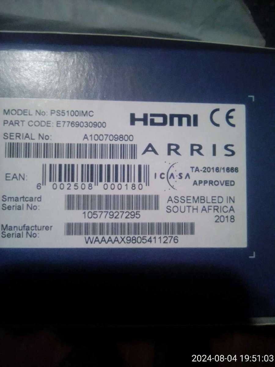 DSTV EXPLORA 2A MODEL NO: PS5100IMC. NEW / NEVER USED / STILL IN UNOPENED BOX