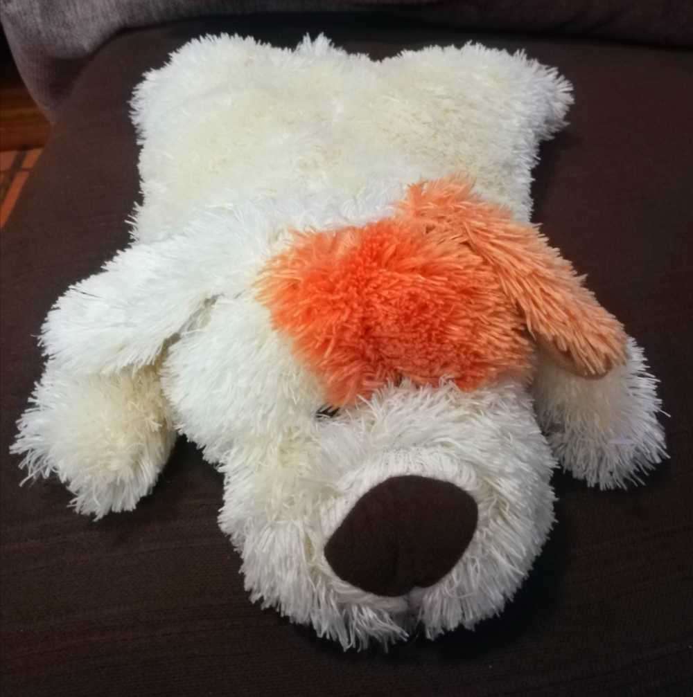 Snuggles the Puppy. A warm water bottle plush toy. 38cm.