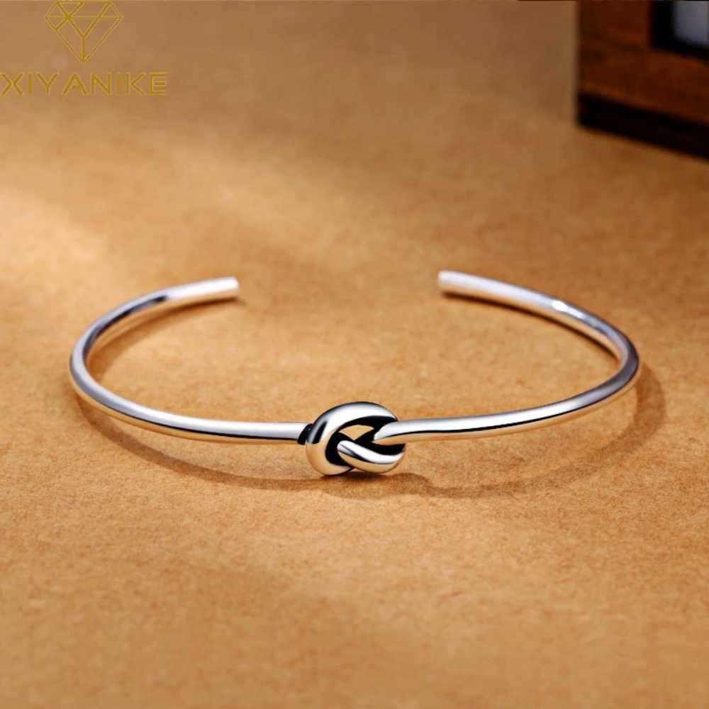 925 Silver Vintage Knotted Open Cuff Bangle