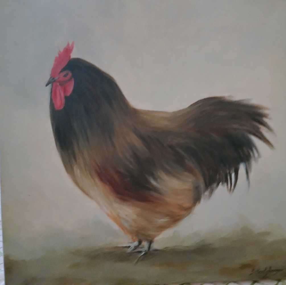 Painting of a Chicken by B. Hertzberger
