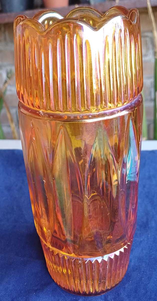 Brockwitz carnival glass vase