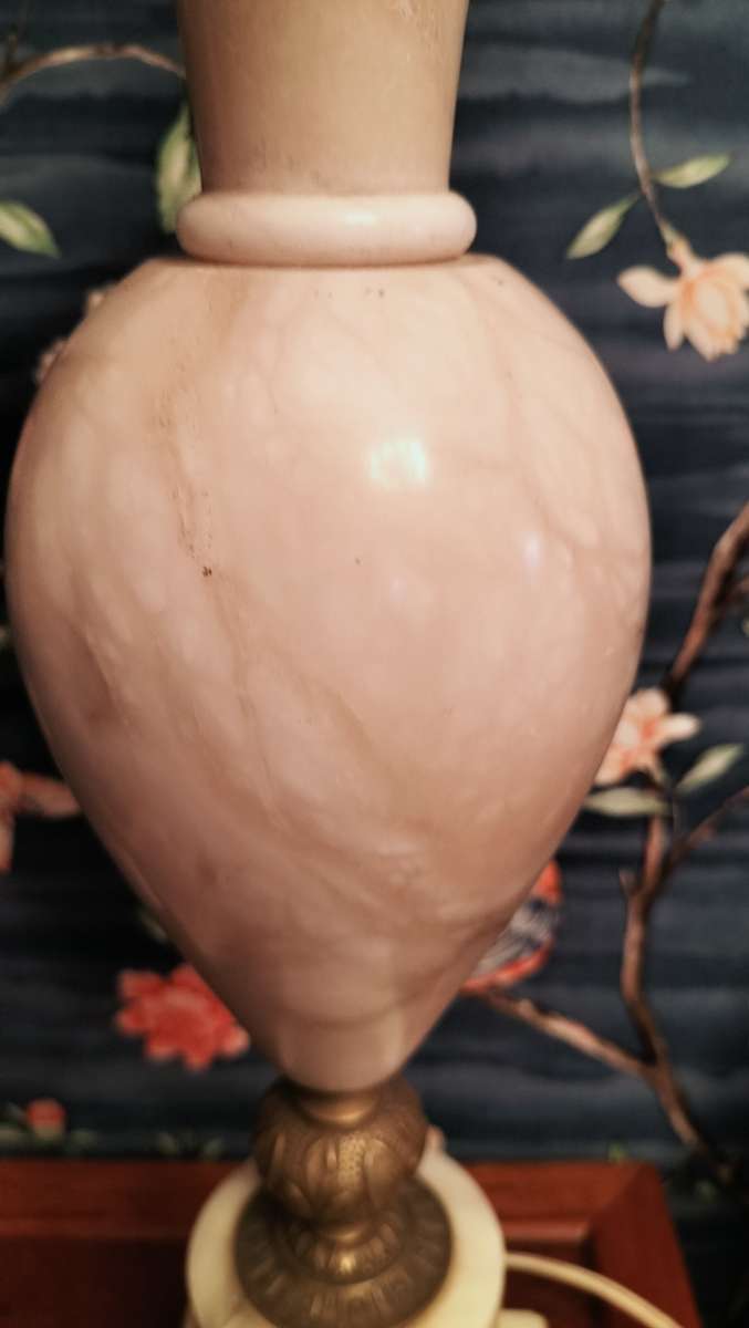 Pair of Marble And Brass Table Lamps